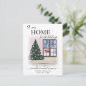 Nieuw huis voor Feestdagen Waterverf Aankondigingskaart (Staand voorkant)