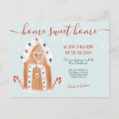 Nieuw huis voor kerstcadeautjes aankondigingskaart (Voorkant)