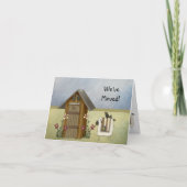 Nieuw huis We hebben Country Crows Outthouse verpl Aankondiging (Voorkant)