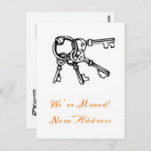 Nieuw huis We hebben de aankondiging Sinaasappel v Briefkaart (Voorkant / Achterkant)