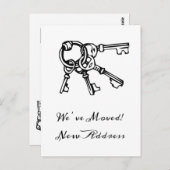 Nieuw huis We hebben de aankondiging verplaatst Briefkaart (Voorkant / Achterkant)