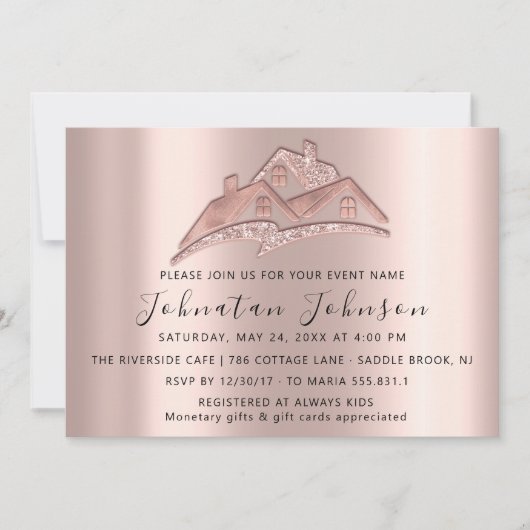 Nieuw huis We hebben het huis gewonnen van onroere Kaart (Voorkant)