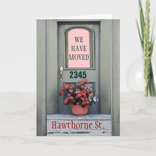 Nieuw Huis wij " ve Bewogen Wenskaart Aankondiging (Voorkant)