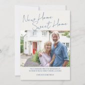 Nieuw huis zoet thuis Casual script foto verhuizin Aankondiging (Voorkant)