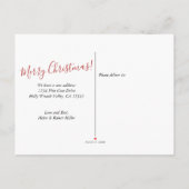 Nieuw huis zoet thuis Dennenkrans Kersthuis verhui Aankondigingskaart (Achterkant)