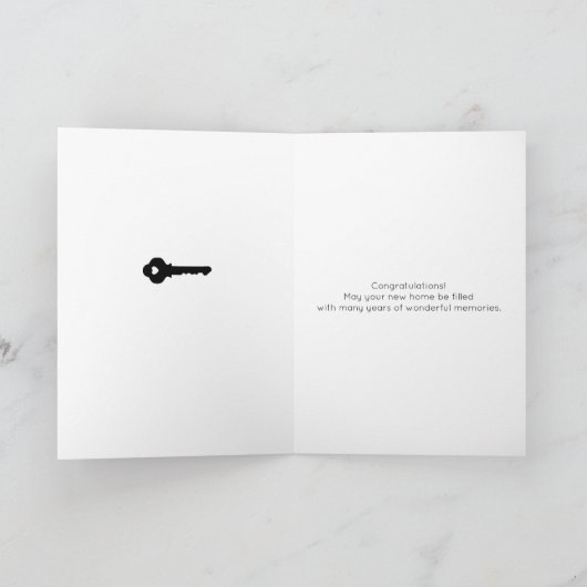 Nieuw huis Zuidwest Gefeliciteerd Kaart (Binnen)