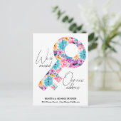 Nieuw huisadres, verhuisbericht briefkaart (Staand voorkant)