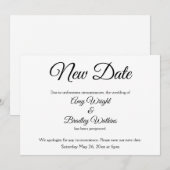 "Nieuw Huwelijk" Elegante Uitgestelde Trouwkaart Kaart (Voorkant / Achterkant)