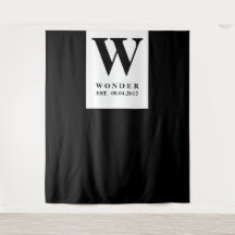 Nieuw Huwelijk Monogram zwart Huwelijks decoratie 