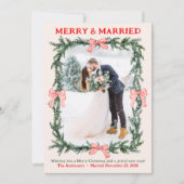 Nieuw huwelijksreis kerstkaart Gefeliciteerd met j (Voorkant)