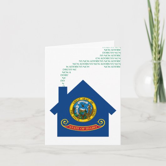 nieuw Idaho adres Feestdagen Kaart (Voorkant)