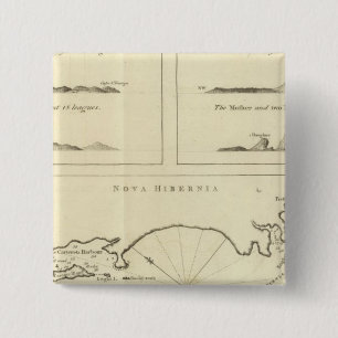 Nieuw-Ierland Vierkante Button 5,1 Cm