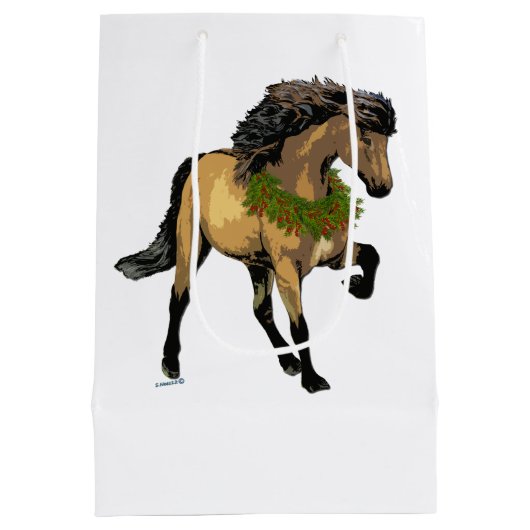 Nieuw IJslands kerstfeest Medium Cadeauzakje (Achterkant)