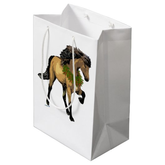 Nieuw IJslands kerstfeest Medium Cadeauzakje (Achterkant Gekanteld)