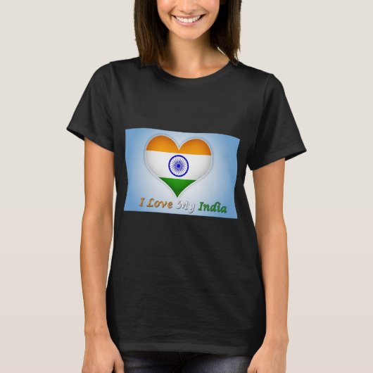 NIEUW! - IK HOOP VAN MIJN INDIA WOMENS T-SHIRT (Voorkant)