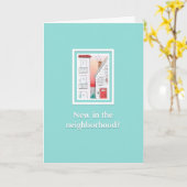 Nieuw in de buurt? Welkom Kaart (Gele Bloem)