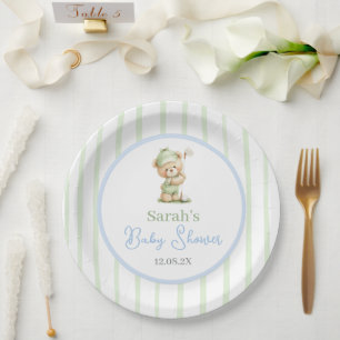 Nieuw in de Club Baby Shower Papieren Bordje
