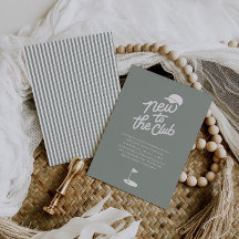 Nieuw in de Club Golf Baby Shower Uitnodiging