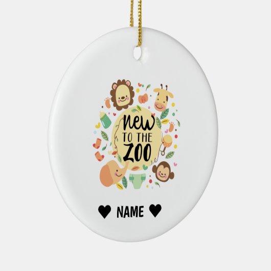 Nieuw in de dierentuin keramisch ornament (Rechts)