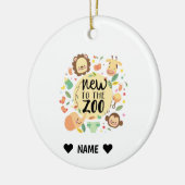 Nieuw in de dierentuin keramisch ornament (Links)