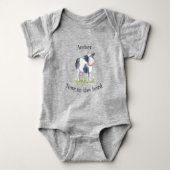 Nieuw in de kudde Koe Babygro Baby Bodysuit (Voorkant)