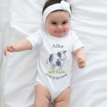 Nieuw in de kudde Koe Babygro Baby Bodysuit