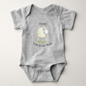 Nieuw in de kudde Schaap Babygro Baby Bodysuit (Voorkant)