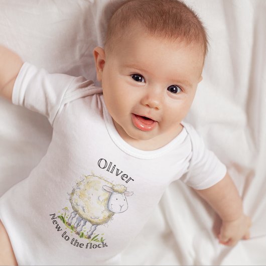 Nieuw in de kudde Schaap Babygro Baby Bodysuit