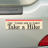 Nieuw in de stad? bumpersticker (Op auto)