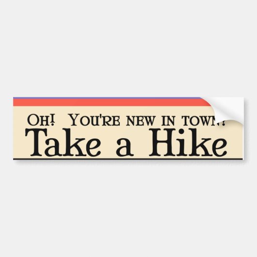 Nieuw in de stad? bumpersticker (Voorkant)