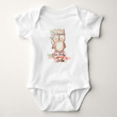 Nieuw in de stam babykleding, Boho Uil Romper (Voorkant)