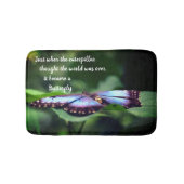 Nieuw Inspirerend citaat beginnings Butterfly Badmat (Voorkant)