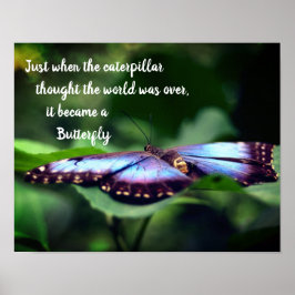 Nieuw Inspirerend citaat beginnings Butterfly Poster