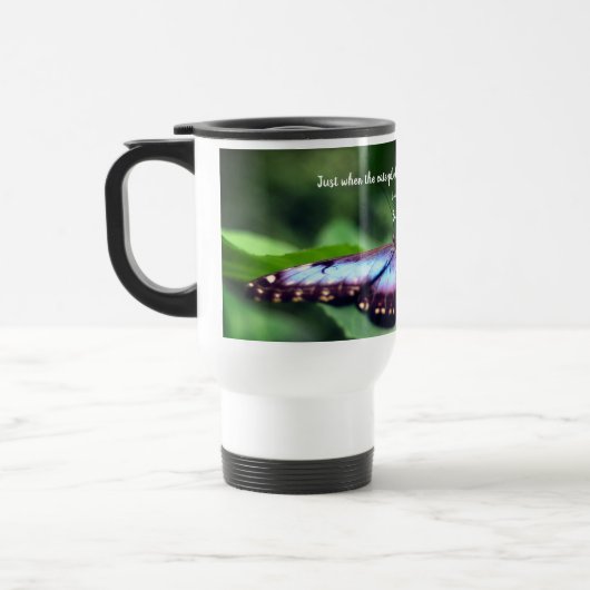 Nieuw Inspirerend citaat beginnings Butterfly Reisbeker (Links)