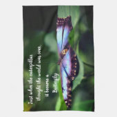 Nieuw Inspirerend citaat beginnings Butterfly Theedoek (Verticaal)