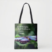 Nieuw Inspirerend citaat beginnings Butterfly Tote Bag (Voorkant)