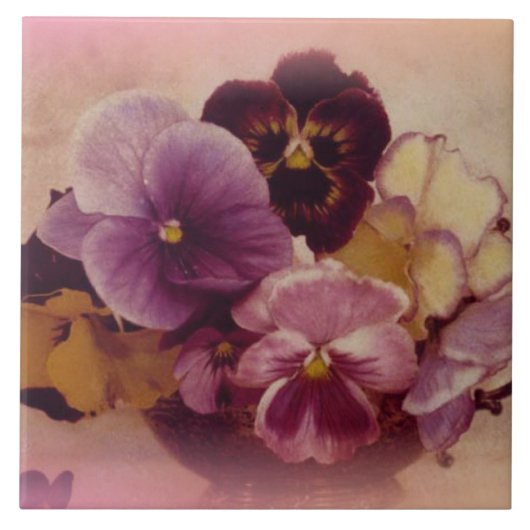 NIEUW ITEM GROTE PANSEY TRIVET/TEGEL TEGELTJE (Voorkant)