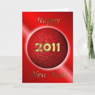 Nieuw jaar 2011 Nieuw jaar bij konijnen Feestdagen Kaart