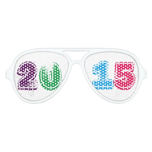 Nieuw jaar 2015 Meerkleurig Aviator Zonnebril (Voorkant)