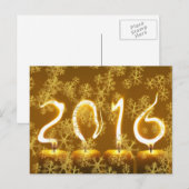 Nieuw jaar 2016 - origineel briefkaart (Voorkant / Achterkant)