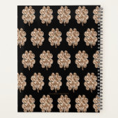 Nieuw jaar 2019 Zwarte en Gold Vier bladluiders Planner (Achterkant)