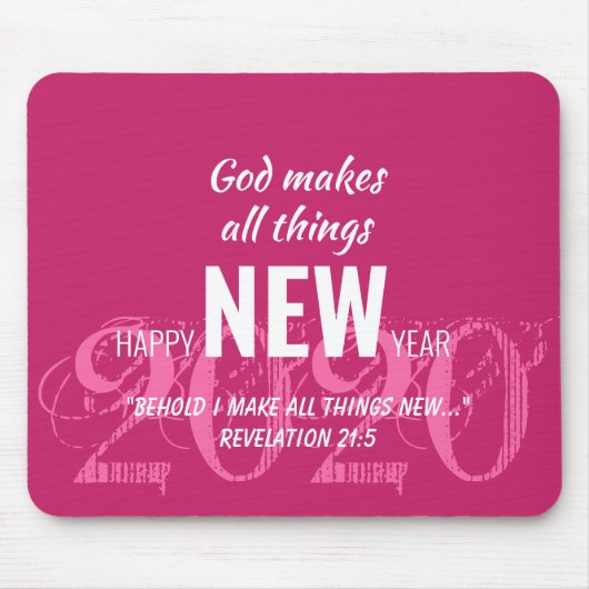 NIEUW JAAR 2020 Gepersonaliseerd de PINK van de Sc Muismat (Voorkant)