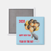NIEUW JAAR 2020 VAN DE RAT MAGNEET (Voorkant / Achterkant)