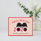 NIEUW JAAR 2020 Visie Gepersonaliseerd seizoensinv Briefkaart (Staand voorkant)