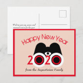 NIEUW JAAR 2020 Visie Gepersonaliseerd seizoensinv Briefkaart (Voorkant / Achterkant)