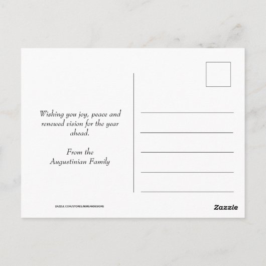 NIEUW JAAR 2020 Visie Gepersonaliseerd seizoensinv Briefkaart (Achterkant)