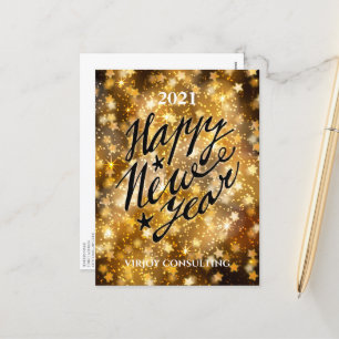 NIEUW JAAR 2021   Bedrijfs Festive Gold Feestdagenkaart