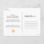 NIEUW JAAR 2021 | Bedrijfs Festive Gold Feestdagenkaart (Achterkant)