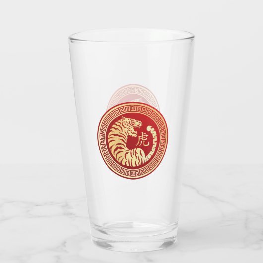 Nieuw jaar 2022. het jaar van de tijger. glas (Achterkant)