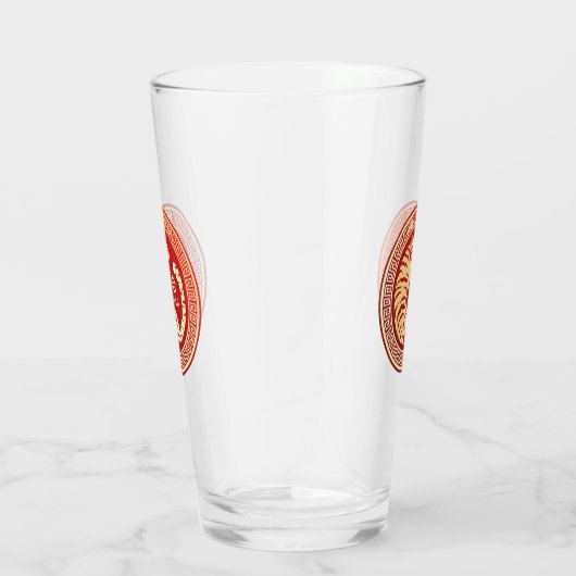 Nieuw jaar 2022. het jaar van de tijger. glas (Rechts)